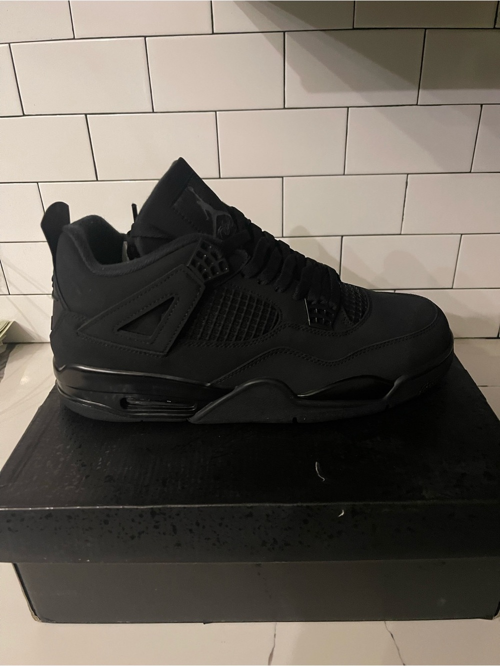 Mens Retro 4 Black Cat Size 12.